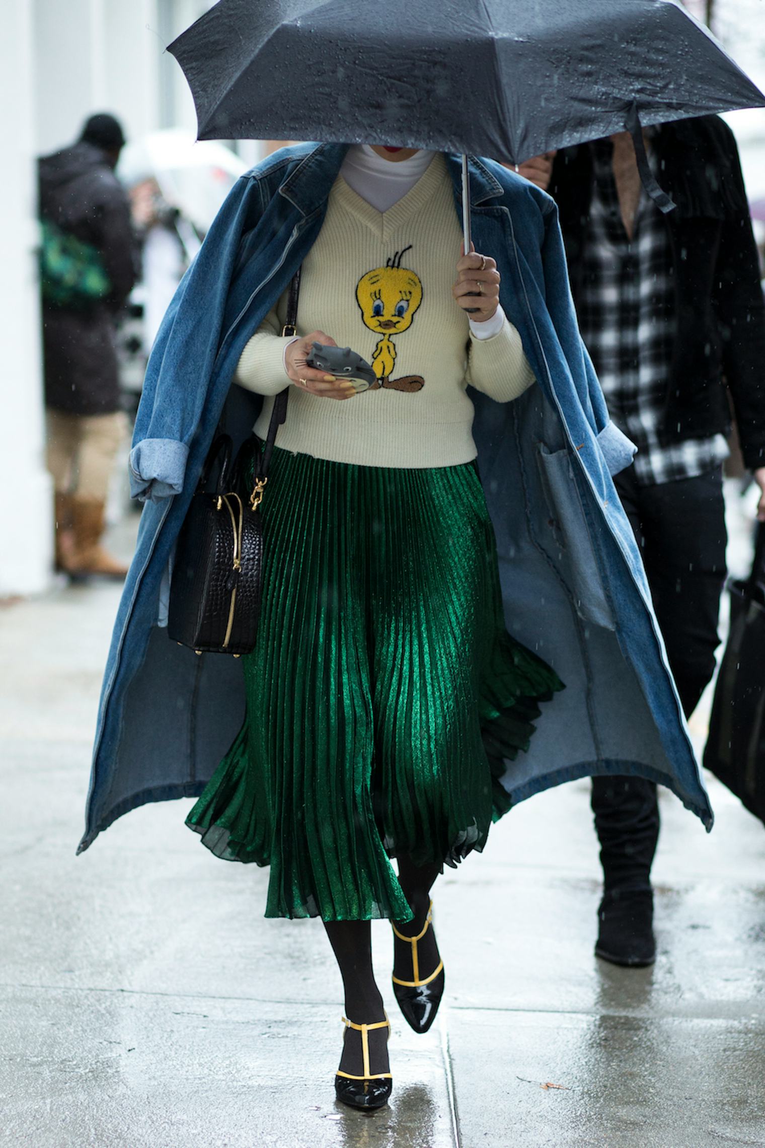 Rainy Day Street Style Outfit Inspo From NYFW, Day Six