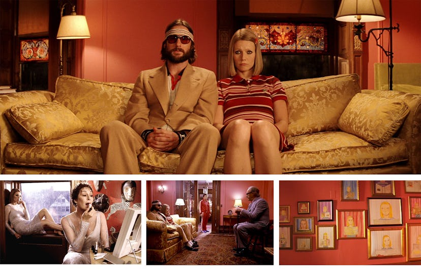Collage of different scenes from the movie The Royal Tenenbaums