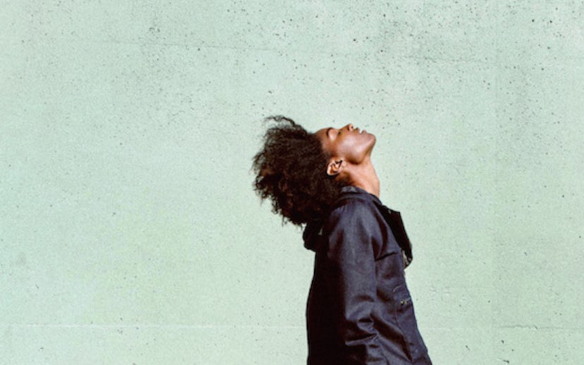 A model in items from Ari Fitz x Reebok Classic Collaboration Collection