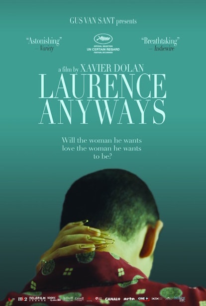 Melvil Poupaud turned with his back on the cover of Laurence Anyways 