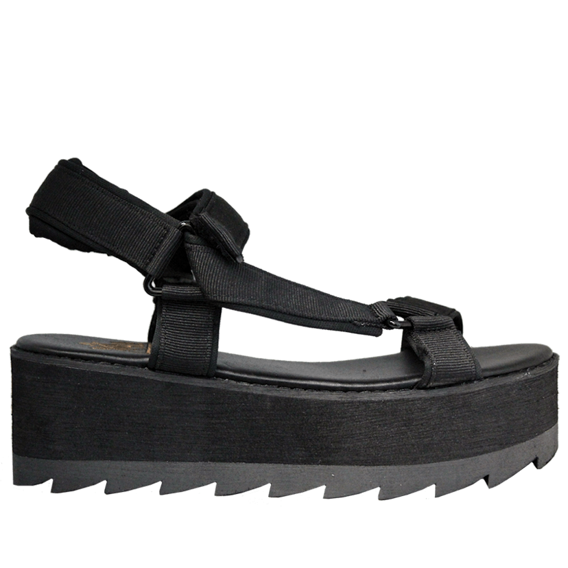 Pulse Lo Black Sandals 
