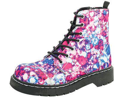 Purple Gems Boot with floral print