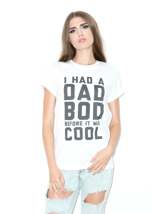 Look Human, Dad Bod Graphic Tee, with words "I had a dad bod before it was cool" on it