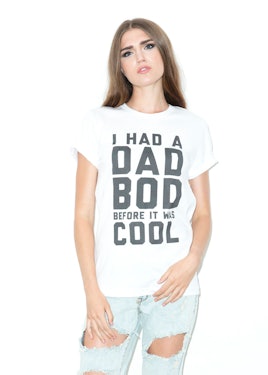 Look Human, Dad Bod Graphic Tee, with words "I had a dad bod before it was cool" on it