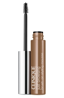 Clinique's Just Browsing brush-on styling mousse for eyebrows brown package