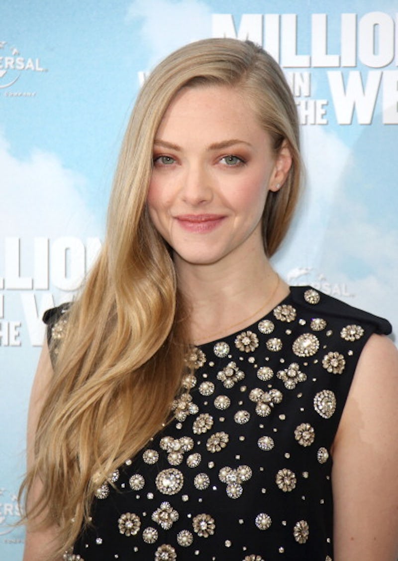 American actress Amanda Seyfried and her long blonde hairstyle