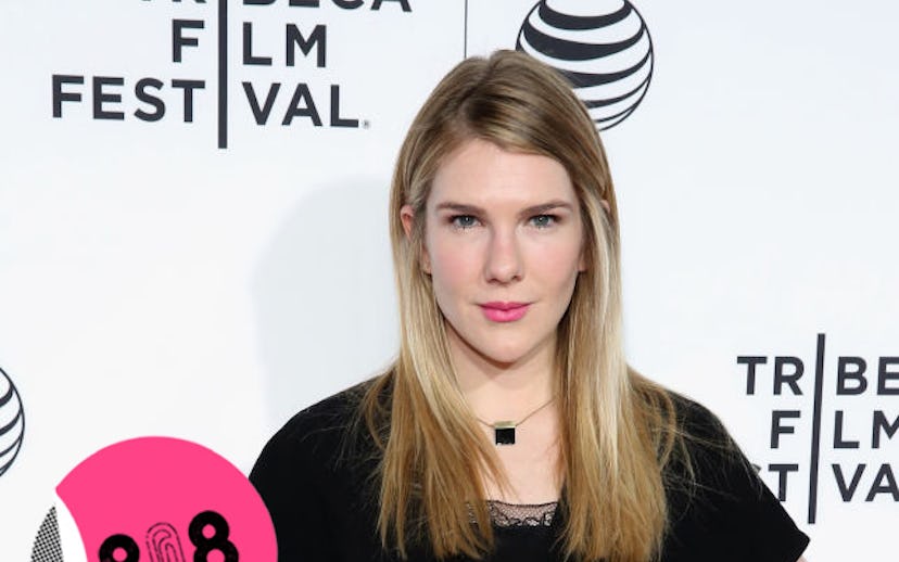 Lily Rabe on the red carpet in a black outfit