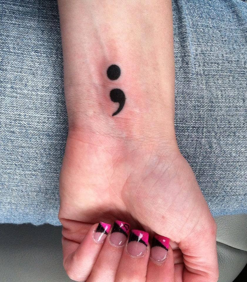 60 Semicolon Tattoo Ideas Meaning Butterfly Heart  More  DMARGE