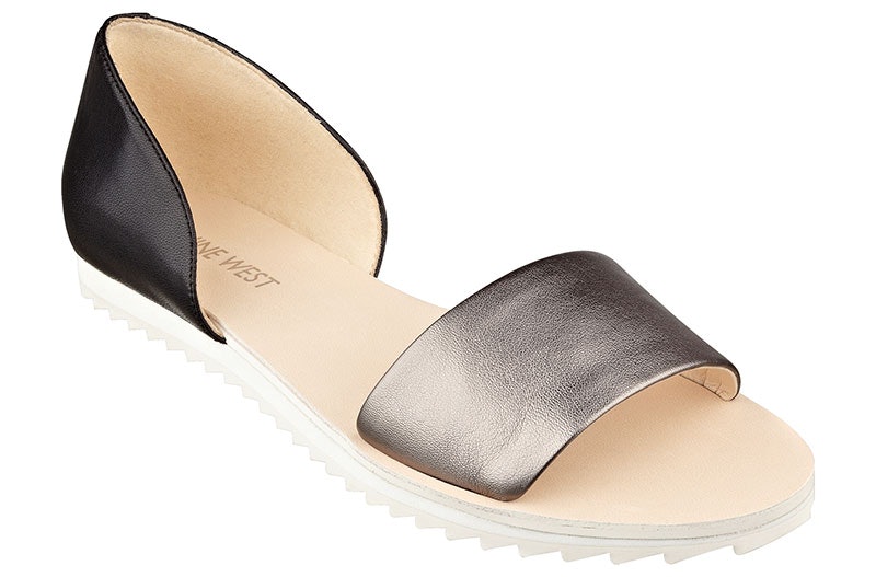 Nine west open toe 2024 flats