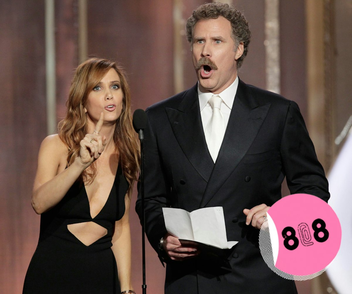 Will Ferrell and Kristen Wiig from A Deadly Adoption present in an award show