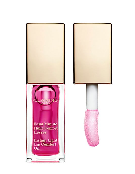 Clarins' Instant Light Lip Comfort Oil in pink 