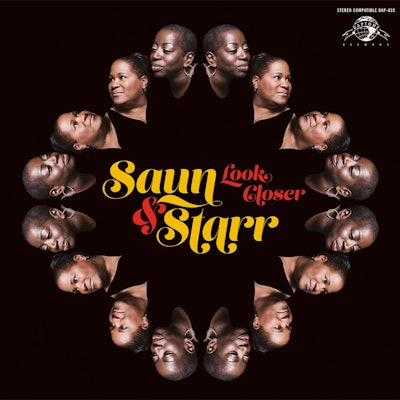 The cover of Saun & Starr’s “Look closer” song with 4 mirrored collage segments with Saundra William...
