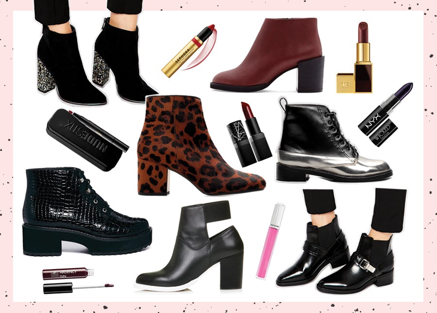 Lipstick black clearance boots