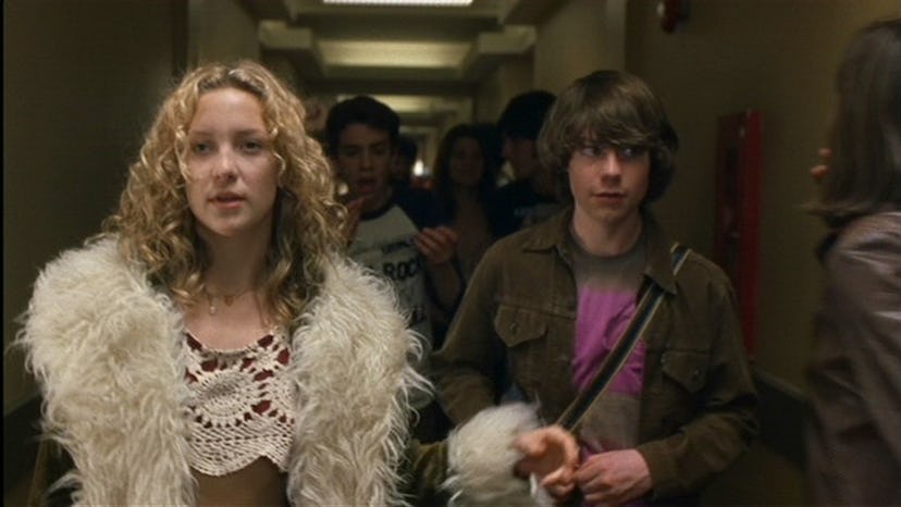 The scene in the hallway from the "Almost Famous" movie