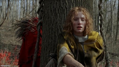 Scene from the "The Village" movie in the woods with Bryce Dallas Howard as Ivy Elizabeth Walker