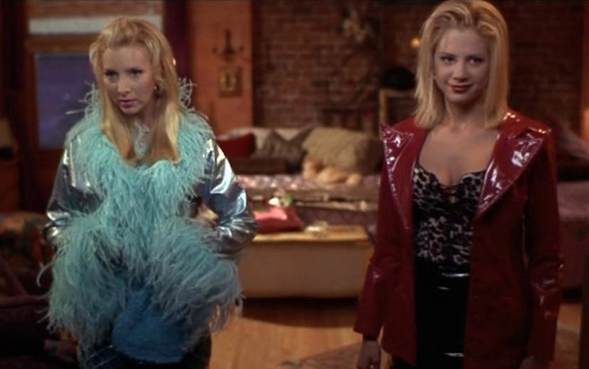 The "Romy and Michele's High School Reunion" scene with Lisa Kudrow and Mira Sorvino dressed in blue...
