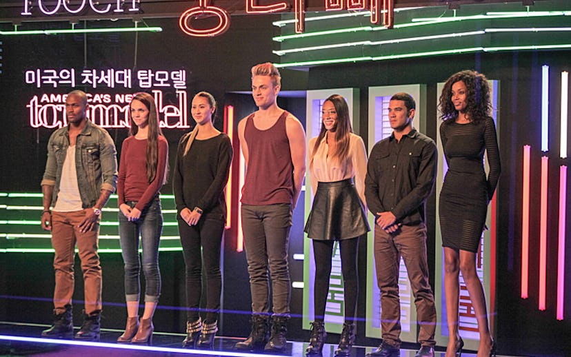 America’s Top Model contestants waiting for the jury’s decision