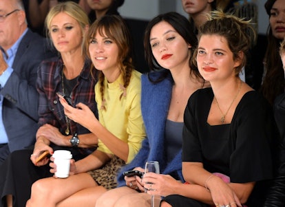 Alexa Chung, Daisy Lowe, and Pixie Geldof posing at Topshop