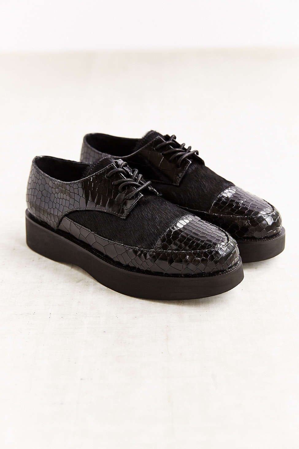 snakeskin platform sneakers