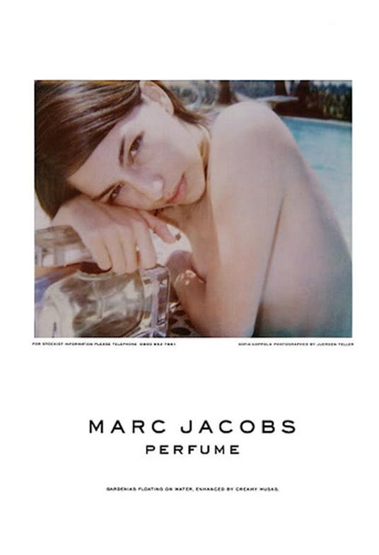 Sofia Coppola posing without clothes for the Marc Jacobs Perfume advertisement 