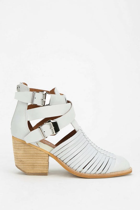 The Jeffrey Campbell Stillwell Fisherman ankle boots in white
