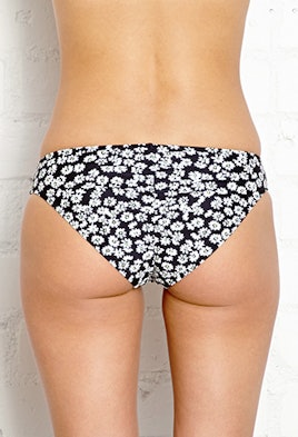 Brazilian bikini bottoms, Forever 21 Darling Daisy Ruched Bikini Bottom, Daisy print