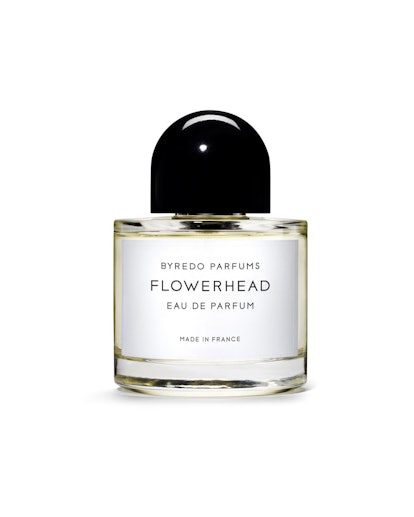 A jasmine and tuberose scented bottle of perfume called "Flowerhead", by Byredo