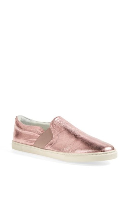Metallic pink Lanvin Metallic sneakers with beige soles