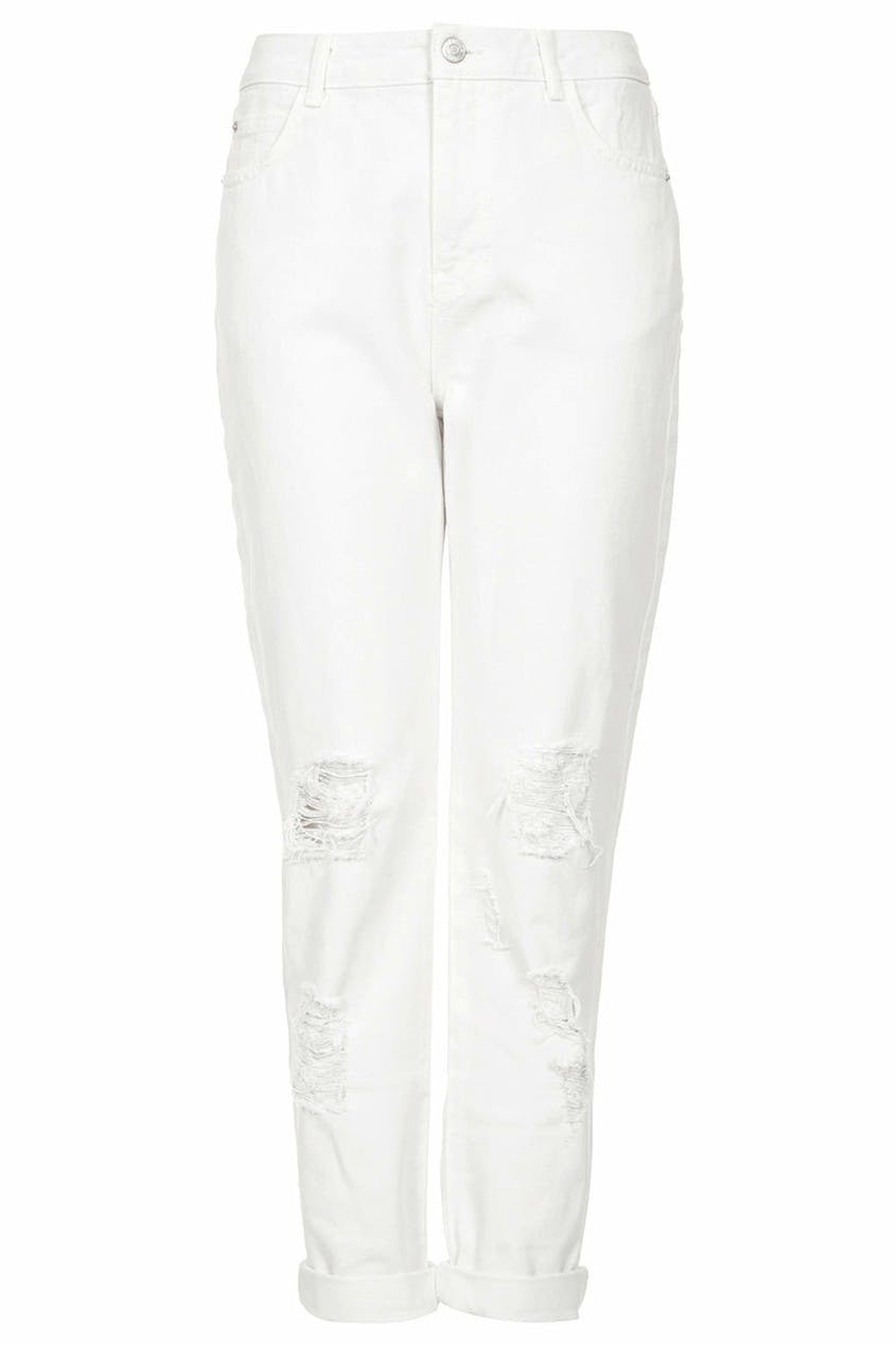 white mom jeans ripped