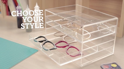 Ray-Ban glasses alongside differently shaped colorful glasses