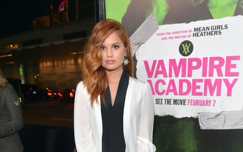Debby Ryan looking effortlessly good at the LA premiere of Vampire Academy, in skinny jeans and a bl...