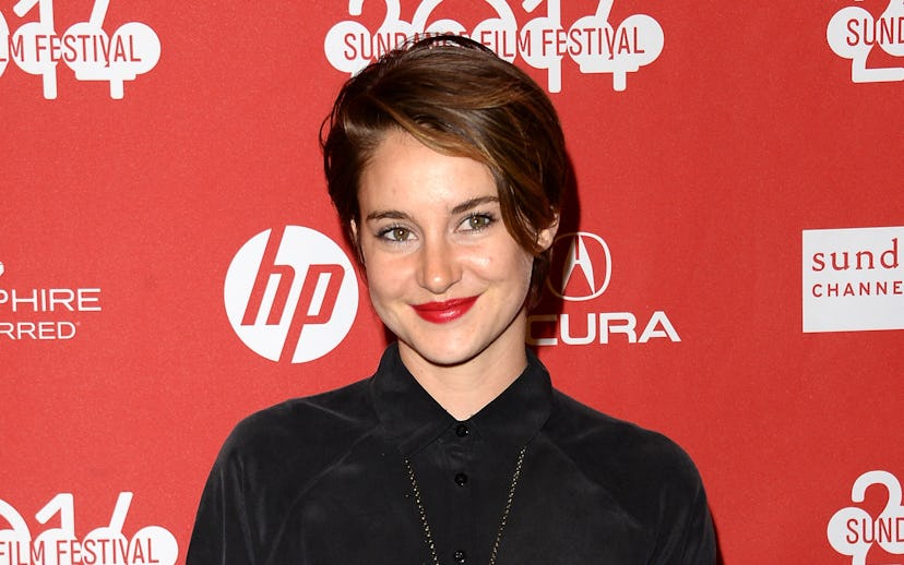 Shailene Woodley at the Sundance 2014 film festival in a black dress