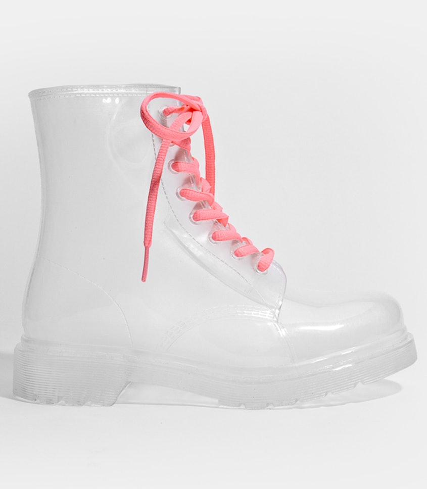 clear combat boots