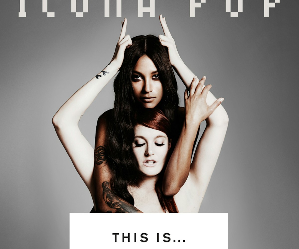 Icona Pop duo posing for their sophomore album 'This is….ICONA POP' cover.