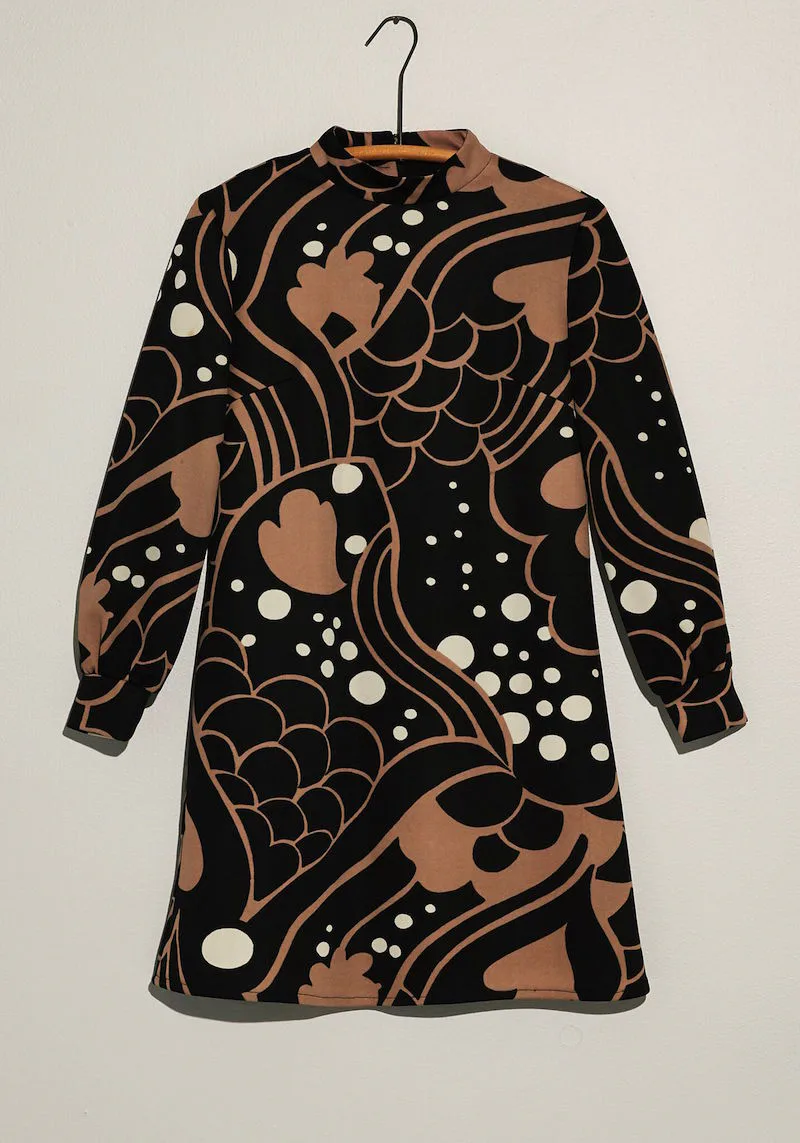 knee length dresses for ladies Panther Punk Mini Dress