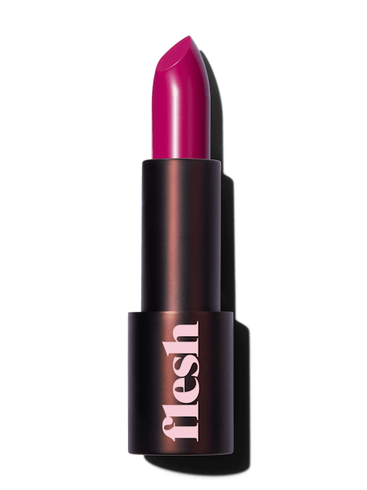 Flesh Beauty's Strong Flesh lipstick in black packaging 