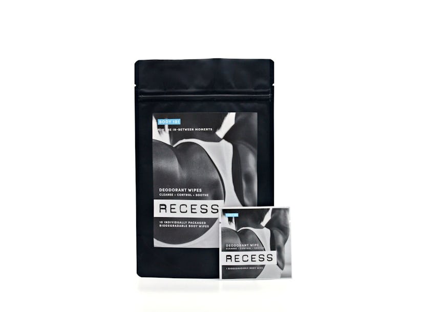 Recess deodorant wipes, helpful for people that need to freshen up when in a hurry