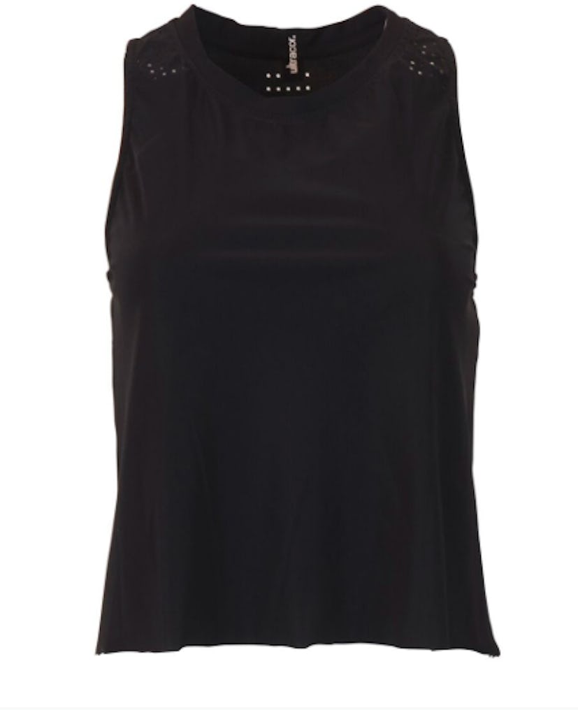 Long black Ultracor top with faint lace on both shoulder straps