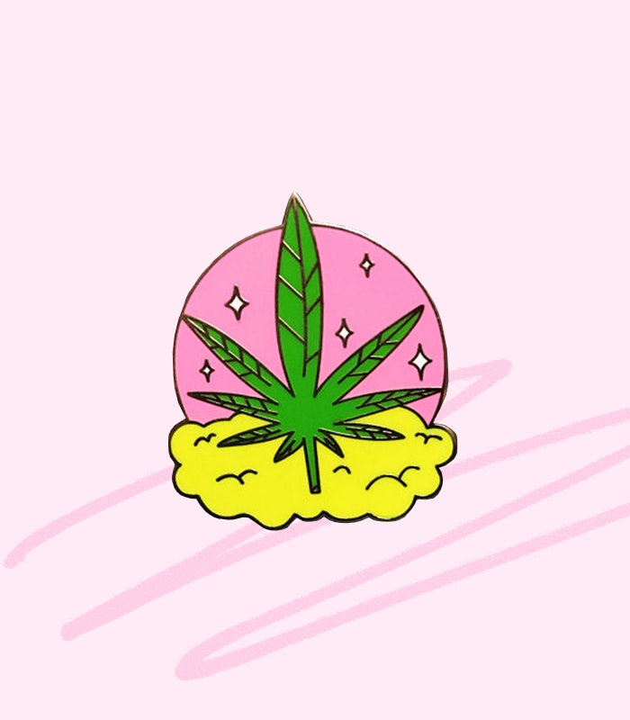 Marijuana Pink Fabric Wallpaper and Home Decor  Spoonflower