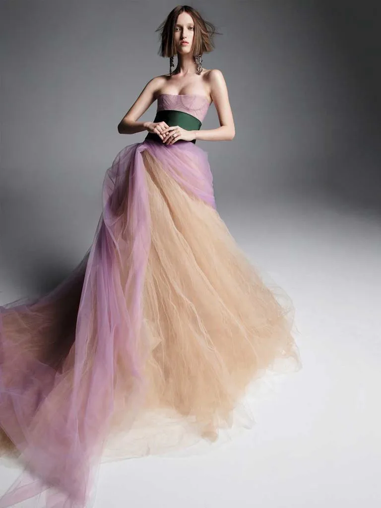 open lace back dress Vera Wang 2023 Met Gala Black Champagne Two-Piece Dress