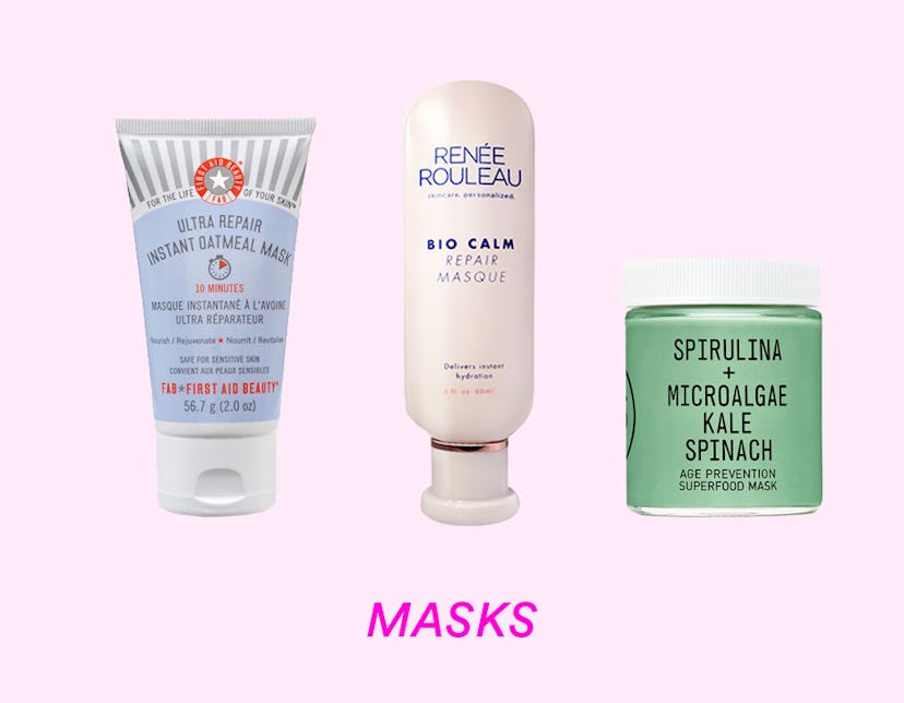First Aid Beauty Ultra Repair Instant Oatmeal Mask, Renee Rouleau Bio Calm Repair Masque