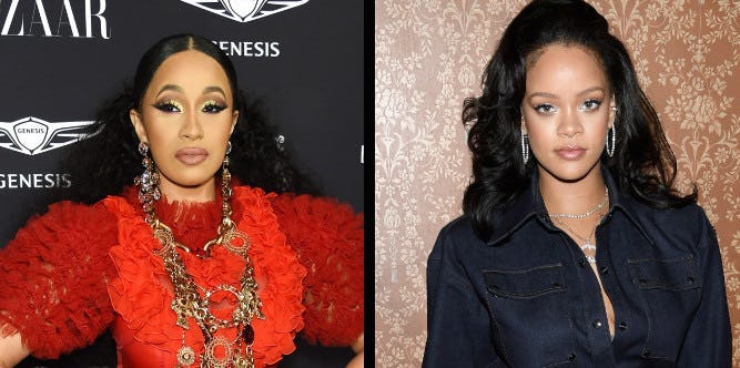 Rihanna Reportedly Uninvited Cardi B From Her Diamond Ball