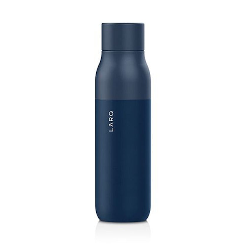 LARQ's blue self-cleaning bottle