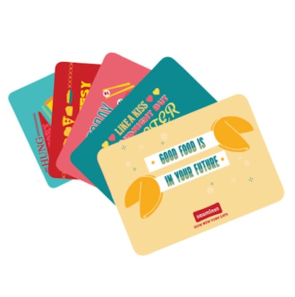 Five Seamless gift cards 
