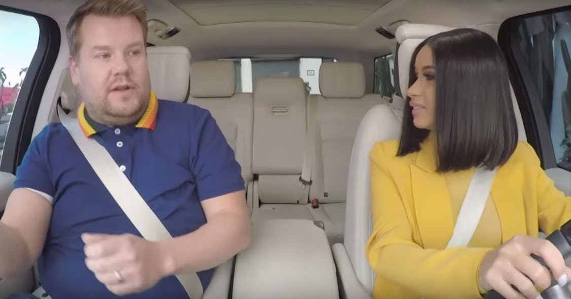 Cardi B Crashes James Corden's Car On Carpool Karaoke