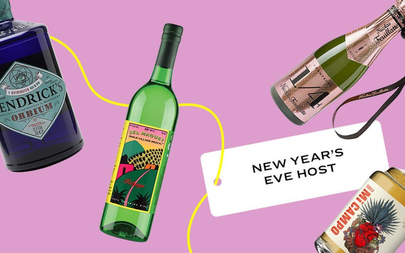 Collage of the best drinks for new year's eve.