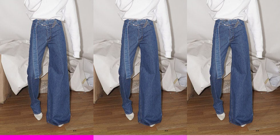 Ksenia schnaider asymmetrical store jeans