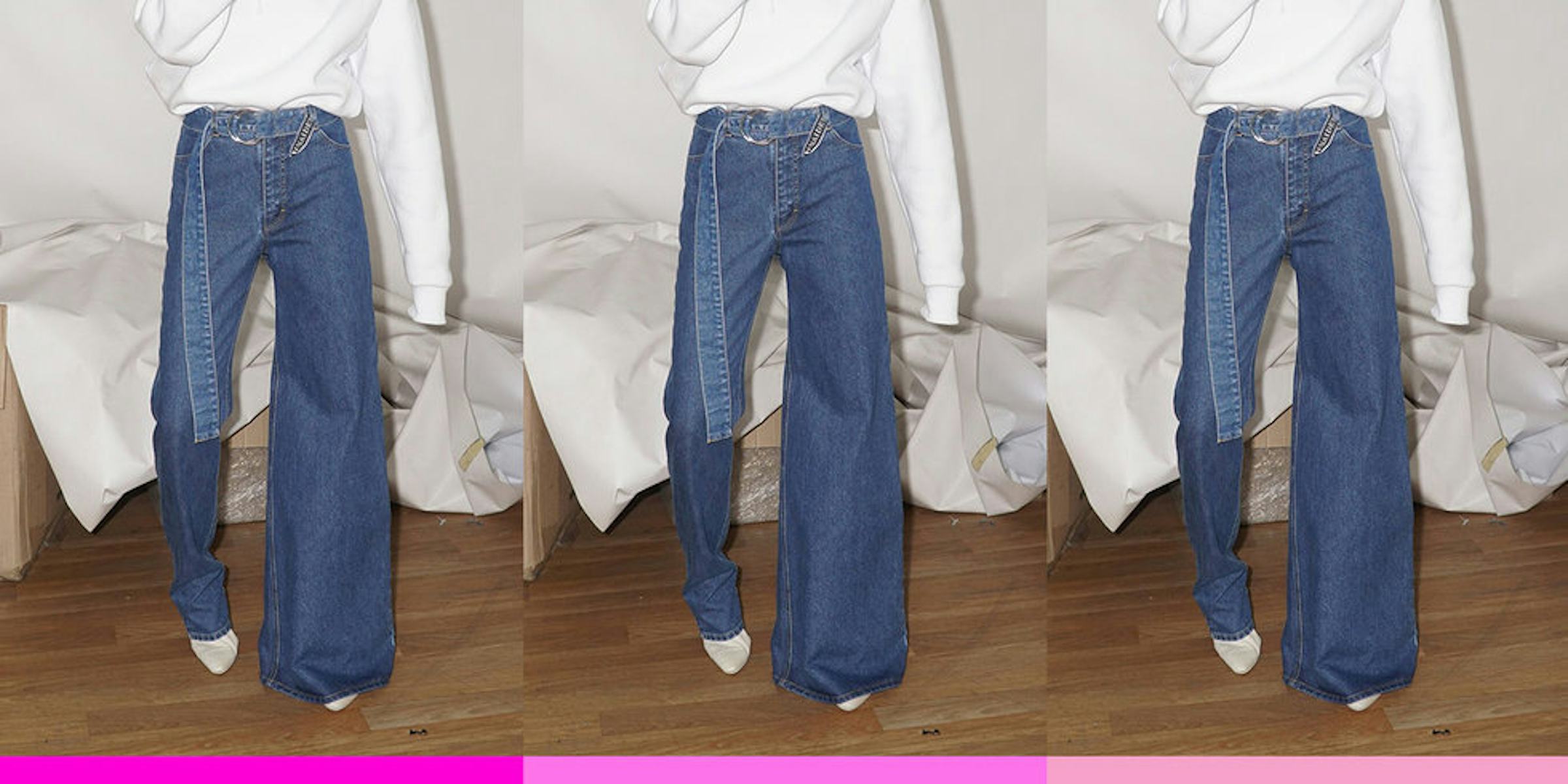 Ksenia Schnaider Explains Those Viral Asymmetrical Jeans