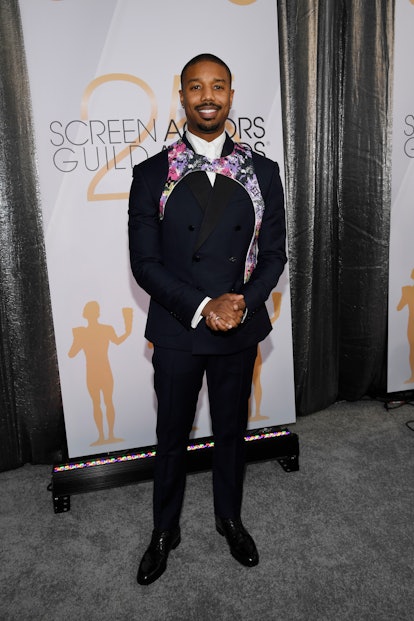 Michael B. Jordan Wears Colorful Harness to SAG Awards 2019: Photo