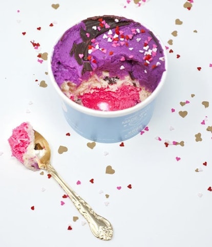 DŌ x Molly Yeh's Vday with Yeh Pack with rainbow cookie dough with dark chocolate and heart-shaped s...